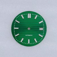 PP pour Nautilus Mod Cadran 30.5mm Lumineux Verdâtre pour NH35/36 Mouvements Pièces de Montre