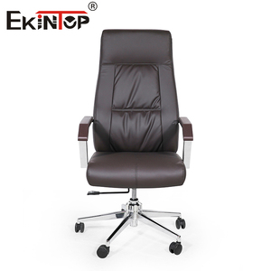 Chaise de bureau de direction Sinonis en cuir PU, pivotante, réglable en hauteur, chaise de patron moderne avec roulettes universelles - Product Image 2