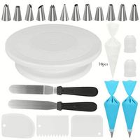 Support tournant pour gâteau en plastique écologique, 17 pièces, 11 pouces, couleur personnalisée, kit de décoration de gâteau, outils de pâtisserie, usage commercial