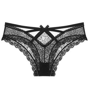 String sexy pour femmes, ultra-fin, en dentelle française, taille basse, respirant, 100% coton, antibactérien, sans couture, rehausse les hanches - Product Image 6