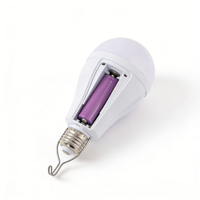 Ampoule LED SMD rechargeable à double pile AA amovible, 20W, 1600mAh, à intensité variable, pour l'éclairage d'entrepôt