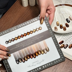 Nouveau Vernis à Ongles Gel Effet Œil de Chat Ambre 12 Couleurs Automne/Hiver 2026, Marron <span class=keywords><strong>Caramel</strong></span> Flash Éclaircissant, Populaire pour LED - Product Image 3