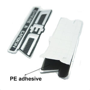 Logo de aluminio en relieve para coche, insignia de aluminio en negro y plateado con estampado delicado personalizado, insignia de coche, emblema de abs - Product Image 1