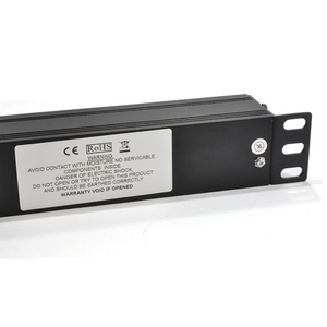 Accesorio de equipo de distribución de energía de gabinete de red de enchufe PDU de 6 puertos montado en rack de 19 \" - Product Image 5