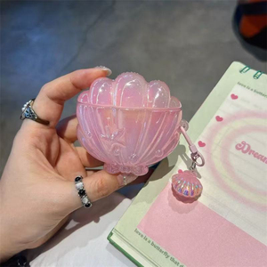 เคสหูฟัง AirPods Pro3 4 3 2 1 <span class=keywords><strong>Pro</strong></span> Pro2 แบบ 3 มิติ สีไล่ระดับมุกหลากสี พร้อมจี้ห้อย - Product Image 6