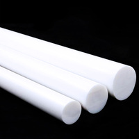 Barre ronde en PTFE moulé vierge blanc, résistante aux produits chimiques, usinée CNC, en polytétrafluoroéthylène, pour usine