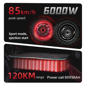 สกู๊ตเตอร์ Boyueda S5 มอเตอร์คู่ 60V 38Ah ระยะทาง 100 กม. พร้อมระบบไฮดรอลิก จัดส่งฟรีใน EU และ USA สกู๊ตเตอร์ออฟโรด E-Scooter 5600w - Product Image 6