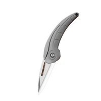 Mini couteau utilitaire pliant extérieur portable avec poignée en alliage de titane pendentif outil EDC de poche pratique et porte-clés quotidien