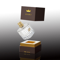 Flacon de parfum rectangulaire transparent 50ml 100ml avec couvercle à rivets et impression sérigraphiée – Offre Spéciale