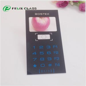 Customized Front Glass Anti-fingerprint Coating Black Printed <b>Smart</b> Touch Pad Keypad Tempered Glass for Digital Door <b>Lock</b> - Product Image 5