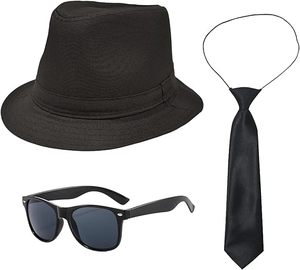 Accesorios <span class=keywords><strong>de</strong></span> Disfraz para Hombre <span class=keywords><strong>de</strong></span> los 80 y 90, Sombrero Fedora Negro <span class=keywords><strong>de</strong></span> Gánster, Corbata Negra, Gafas <span class=keywords><strong>de</strong></span> Sol, Disfraz para Fiesta <span class=keywords><strong>de</strong></span> <span class=keywords><strong>Disfraces</strong></span>, Cine, Fiesta <span class=keywords><strong>de</strong></span> <span class=keywords><strong>Disfraces</strong></span> - Product Image 1