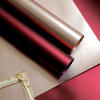Papier d'emballage pour bouquet de fleurs en papier en forme de fleur argentée métallique mate, papier cartonné rigide pour l'art floral, matériel d'emballage