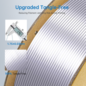 Service OEM ODM Filament PLA standard SILK Argent Haute qualité 1 kg 1,75 mm Filament d'impression 3D PLA-Silk Filament d'imprimante 3D - Product Image 2