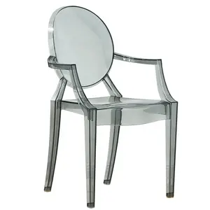 CRW-2347 оптовая продажа королевской свадьбы стулья из прозрачного пластика; Вечерние стул из смолы в аренду событие стекируемые Ghost кресло