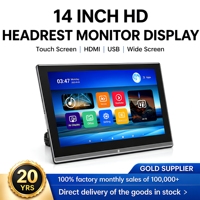 Q5 Display mobil Android layar besar 14 inci HD, RAM 4K LCD nirkabel WiFi USB konektor dasbor belakang hiburan DVR opsional