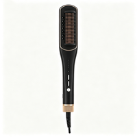 Brosse à cheveux chauffante à vapeur avec peigne démêlant et contrôle de la température pour le coiffage des cheveux
