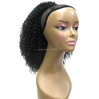 Nouveautés Extensions de cheveux synthétiques Afro Yaki Kinky Curly Marley, queues de cheval à cordon pour femmes noires