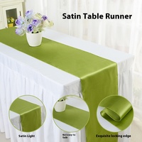 Vente en gros du fabricant Chemin de table en satin surjeteuse haute densité, nappe de mariage décontractée de style européen moderne en tricot pur