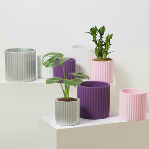 Nordic semplice cemento vaso di fiori <span class=keywords><strong>grande</strong></span> vaso di fiori gres retro balcone cortile ornamento per interni arredamento - Product Image 1