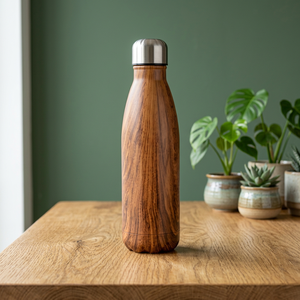 Bouteille d'eau isotherme en acier inoxydable de 500 ml avec impression de logo personnalisé, conservation de la chaleur pendant 12 à 24 heures, anti-fuite, gourde portable pour - Product Image 1
