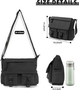 महिला पुरुषों के लिए कस्टम फैशन यात्रा दूत बैग वाटरप्रूफ पॉलिएस्टर क्रॉसबॉडी हैंडबैग समायोज्य स्ट्रैप हल्के लैपटॉप - Product Image 2