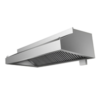 Penghisap Asap Dapur Komersial Stainless Steel 201/304 dengan Lampu LED Ukuran Kustom Kapasitas Beban Tinggi untuk Restoran Hotel