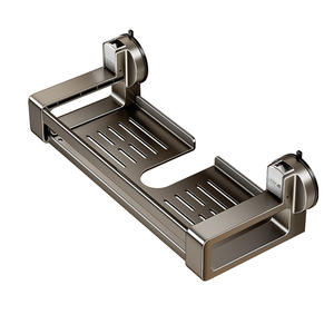 Étagère de douche murale rectangulaire à ventouse Blue Vine, plateau de rangement durable pour salle de bain - Product Image 5