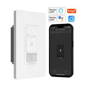 Yineng hiện đại sdl3010 ul được liệt kê 120/277V chúng tôi Alexa Wifi tuya cuộc sống sang trọng tự động hóa nhà Wifi ánh sáng tường thông minh <span class=keywords><strong>Dimmer</strong></span> chuyển đổi - Product Image 2