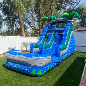 <span class=keywords><strong>Toboggan</strong></span> gonflable d'extérieur en PVC de 18oz pour enfants d'arrière-cour, <span class=keywords><strong>piscine</strong></span> détachable, toboggans commerciaux gonflables - Product Image 2