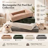 Lit pour animaux de compagnie minimaliste italien en velours chenille, mousse de 16 cm, canapé-lit de luxe personnalisé pour animaux de compagnie, lit pour chien