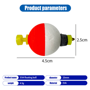 ทุ่นตก<span class=keywords><strong>ปลา</strong></span>แบบกดปุ่มทรงกลม สีแดงขาว ทุ่นแบบ Snap-on ทำจากพลาสติก ABS แข็ง สำหรับตก<span class=keywords><strong>ปลา</strong></span>แพนฟิช - Product Image 5