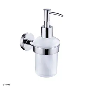 OEM Supply Household Wall Mounted Bathroom Glass Manual Liquid Soap Dispensers with Pump