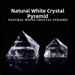 Pirámide de Cristal de Cuarzo Transparente Natural Tallada a Mano, Piedra de Cuarzo Blanca para Reiki, Meditación, Energía, Decoración del Hogar, Artesanía - Product Image 1