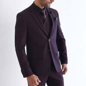 Costume Homme Respirant 100% Coton Coupe Droite Blazer Deux Boutons avec Pantalon Assorti pour Réunions d'Affaires - Vente en Gros - Product Image 5