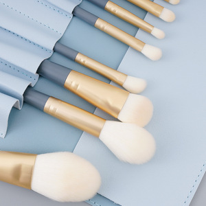 Ensemble de pinceaux de maquillage professionnels <span class=keywords><strong>Daubigny</strong></span>, 16 pièces, manche en métal argenté, poils synthétiques, pour le visage/les yeux, fond de teint, fard à paupières, blush - Product Image 6