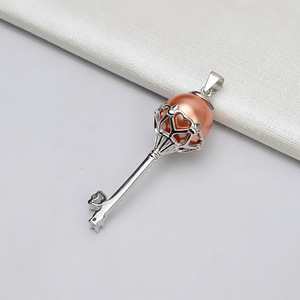 Accesorios de Plata Han S925 para DIY, Soporte Vacío para Colgante, Cuentas, Cadena, Varita Mágica 10-11, Cetro, Llave 732 - Product Image 2