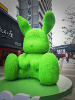 Décorations gonflables pour événements promotionnels intérieurs et extérieurs, lapin géant gonflable en peluche, lapin publicitaire en fourrure pour les activités