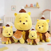 Boneka Teddy Bear Winnie Lucu Grosir Ukuran 35cm 45cm 60cm 85cm, Boneka Plush Lembut, Bantal Boneka, Plushie Custom
