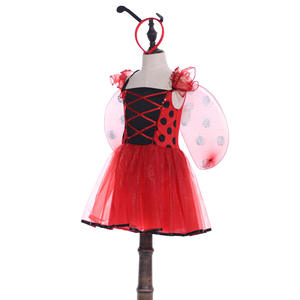 RTS popolare ragazze di Halloween coccinella <span class=keywords><strong>vestito</strong></span> con le ali e la bacchetta magica per la Performance di coccinella della ragazza dei bambini si vestono - Product Image 5