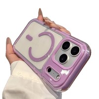 Nouvelle coque de téléphone souple couleur bonbon avec airbag et fixation magnétique, compatible avec Apple 17 Pro Max.