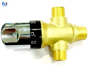 Válvula de mistura termostática do aquecedor de água de bronze (válvula de controle de temperatura) 34 válvula termostática para aquecimento