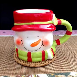 Usine chinoise Décorations de Noël Coffret cadeau personnalisé Tasse de Noël Père Noël Renne 3D Tasses à café en céramique Tasse de Noël Tasse - Product Image 1