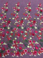Ventes d'usine : Tissu en tulle brodé avec appliques florales 3D, dentelle multicolore à motifs floraux pour robes de soirée, de bal et de mariée