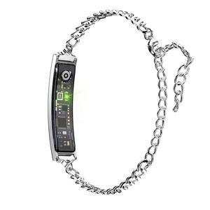 B6 Smart Bracelet Non Screen Health Monitor for Women Men Couples Heart Rate Blood Oxygen Sleep Tracking Stainless Steel Chain - Product Image 3