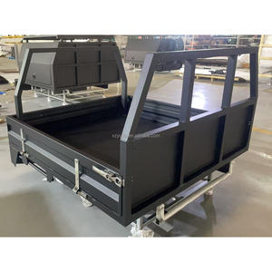 Plateau Ute en aluminium à double cabine supplémentaire simple et personnalisée de 1880mm avec boîte à outils conique à tiroir gigogne et garde-boue pour auvent de camionnette - Product Image 4