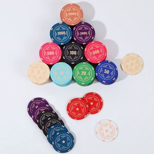 European Ceramic <b>Poker</b> <b>Chips</b> 43Mm 39Mm Monte Carlo Style Specially Designed 14G Weight Custom Logos Packaging Included - Product Image 3