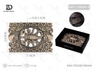 Fibbia per Cintura Grande in Lega Placcata Oro Antico, Design Quadrato 5.0cm - Product Image 1