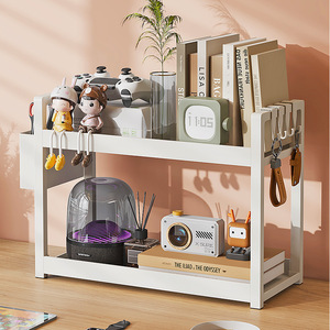 Multi Layer Desktop Storage Rack Plastic 3 Tier Organizer For Office Desk Student Dormitory Use - Product Image 1