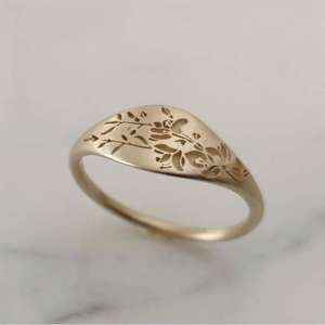 Floral Gold Plated <b>Ring</b> Unisex Jewelry Gift Yiwu Origin CY970 - Product Image 2