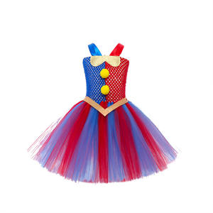 Ropa Europea Americana para Niños Cosplay Magical Digital <span class=keywords><strong>Circus</strong></span> Princess Dresses Halloween Anime Clowns Play Tutu - Product Image 4